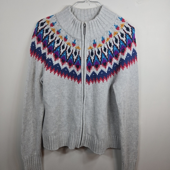 CHAPS Full Zip Sweater - Picture 2 of 6